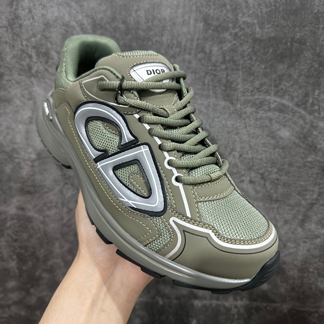 Dior B30 Chunky Mesh Sneakers Olive Green