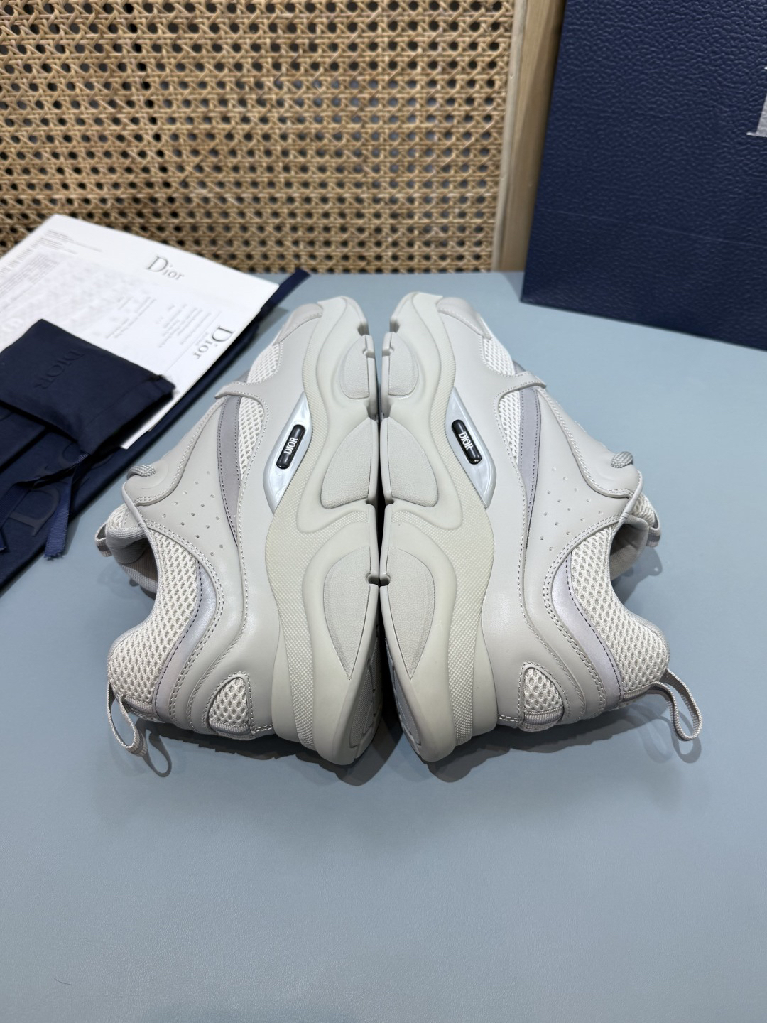 Dior B22 Chunky Runner Sneakers Gray
