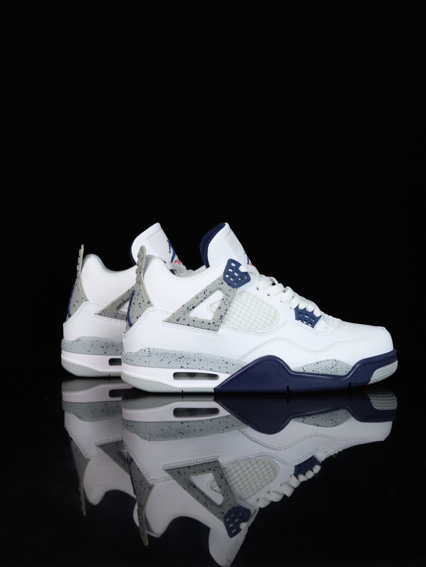 Jordan Air Jordan 4 Retro AJ4 Shoes White Navy
