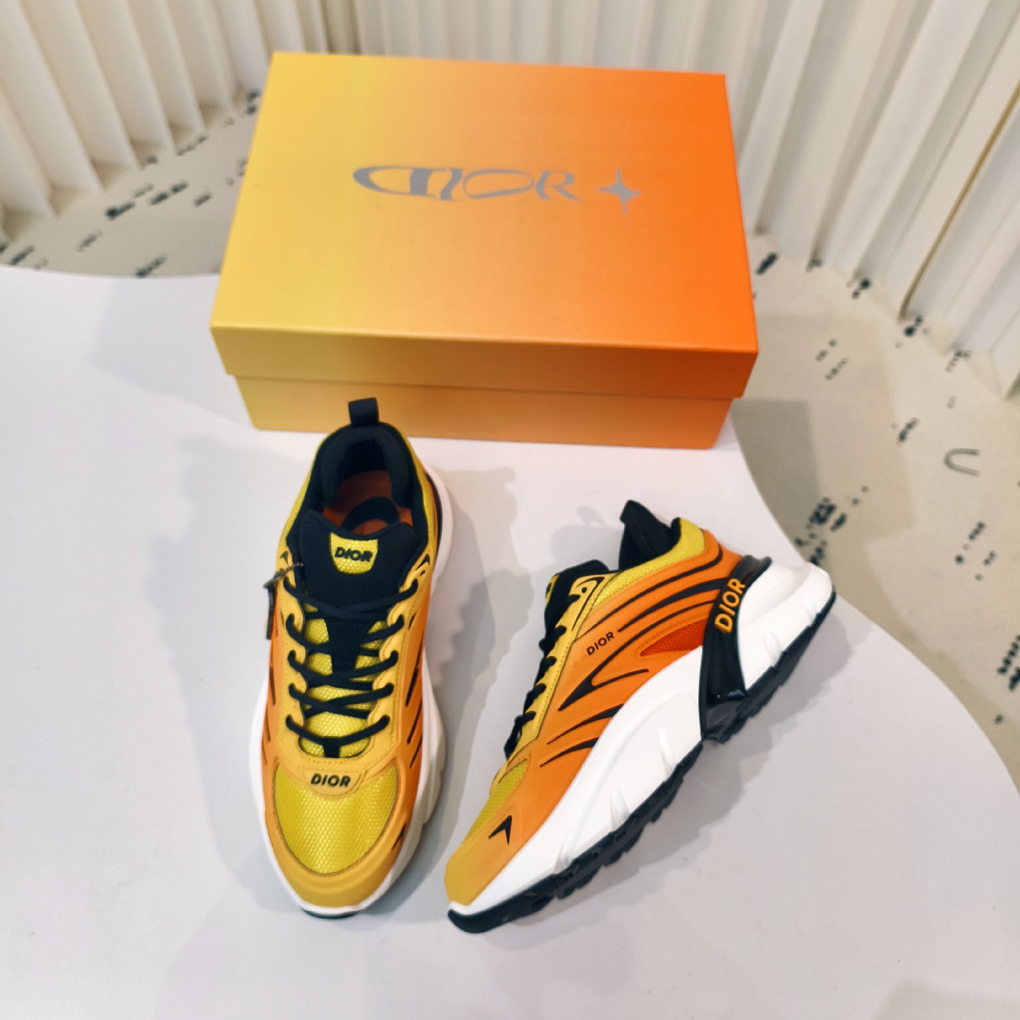 Dior B44 Blade Chunky Sneakers Yellow/Orange