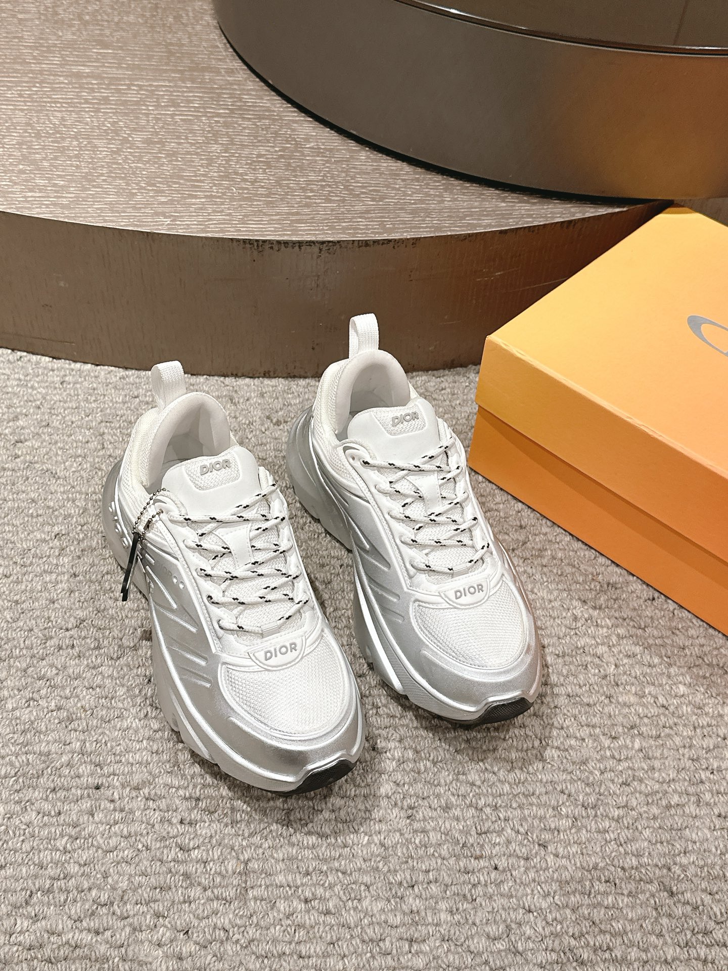 Dior B44 Mesh Dad Sneakers Silver