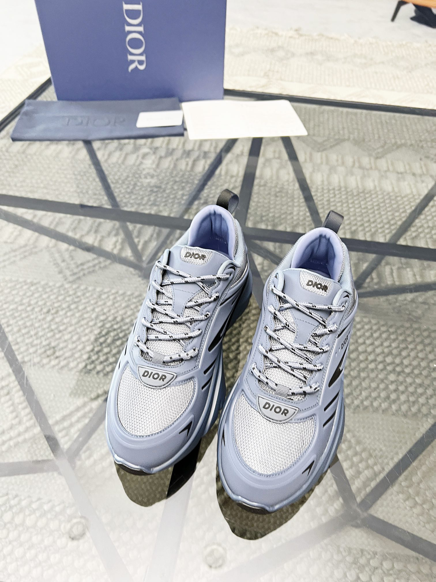 Dior B44 Blade Mesh Sneakers Gray-Blue