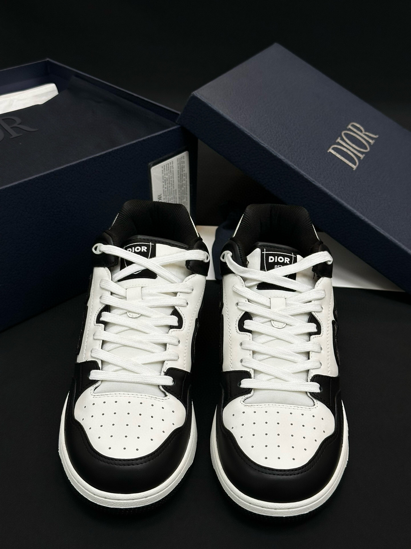Dior B57 Low-Top Sneakers Black/White