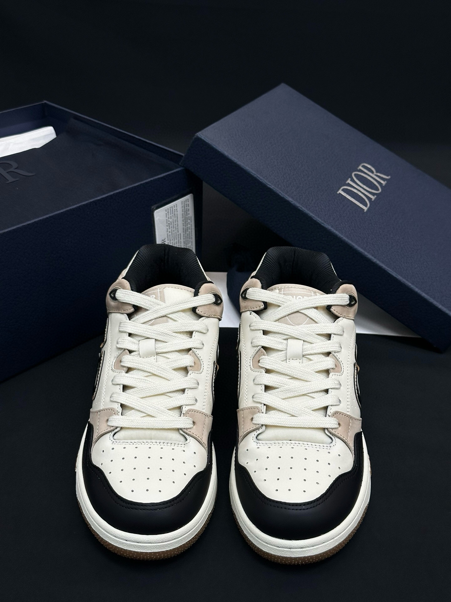 Dior B57 Low-Top Sneakers White Grey Black