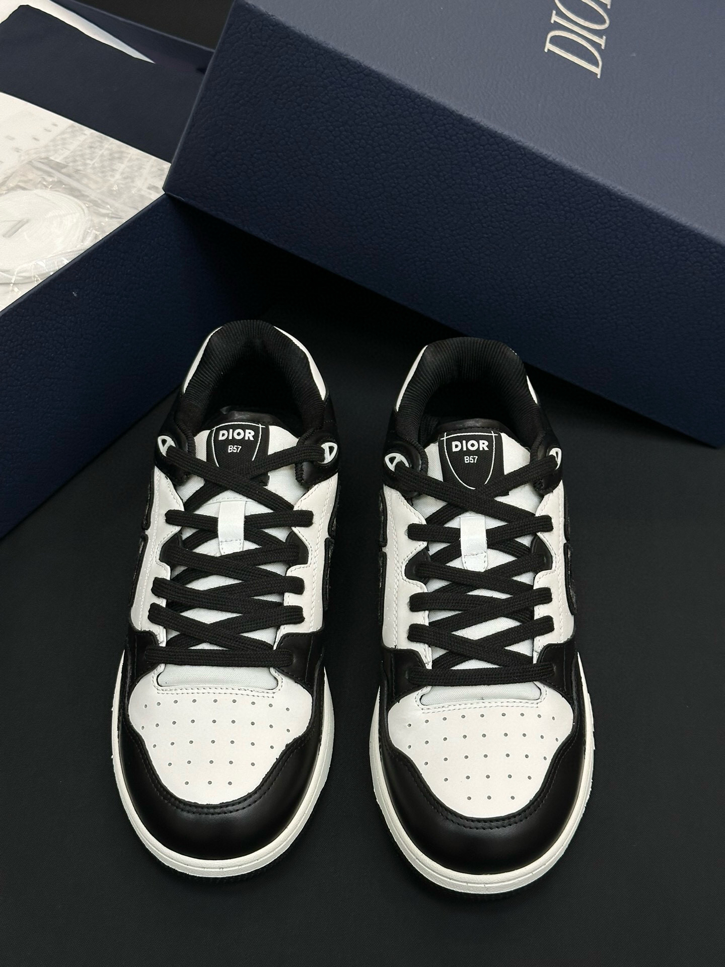 Dior B57 Low-Top Sneakers Black/White