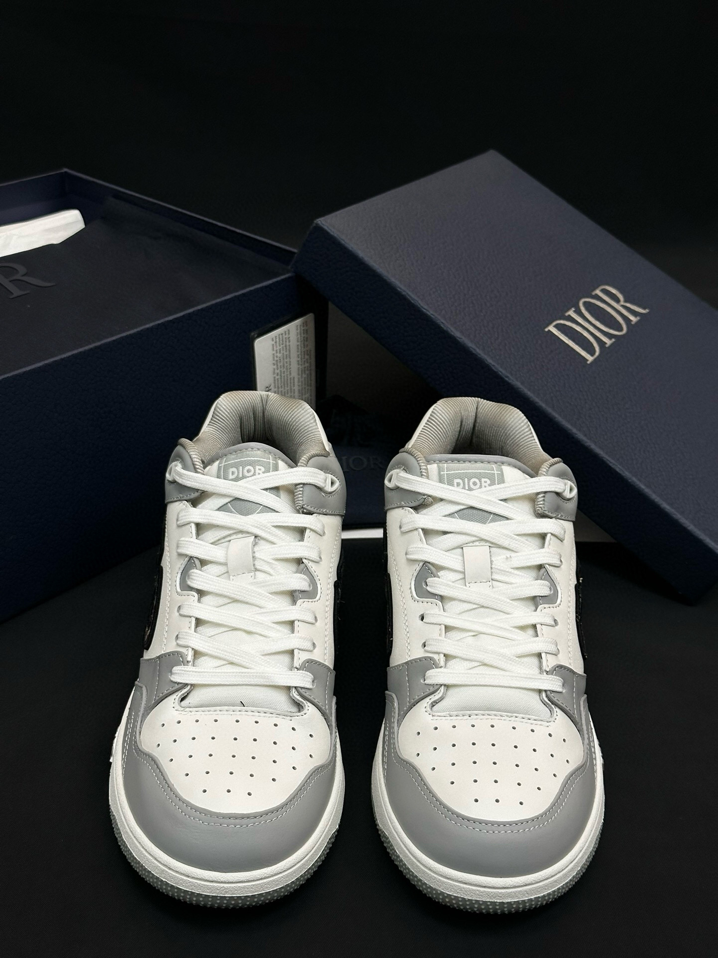 Dior B57 Low-Top Sneakers Grey/White