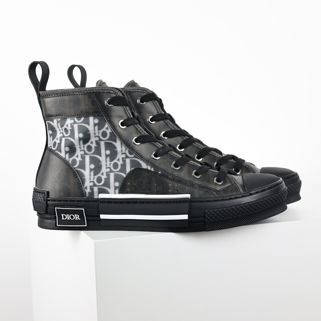 Dior B23 Oblique High Sneakers Black