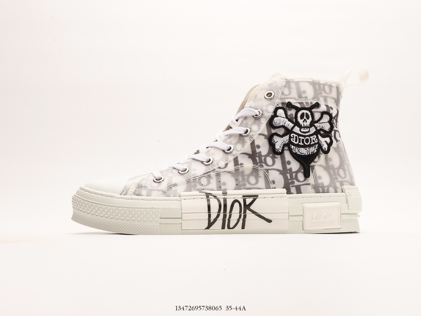 Dior B23 Tears High-Top Sneakers Grey
