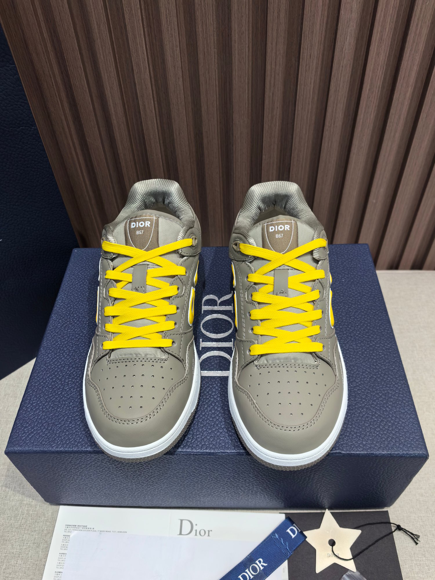 Dior B57 x Stone Island Low Sneakers Grey/Yellow