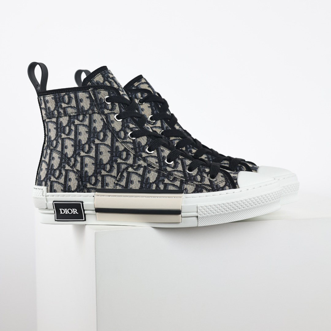 Dior B23 Oblique High-Top Sneakers Navy