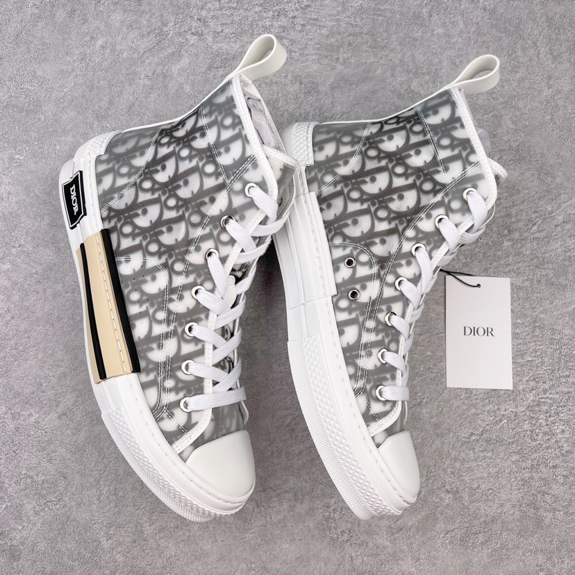 Dior B23 Oblique High-Top Sneakers Grey
