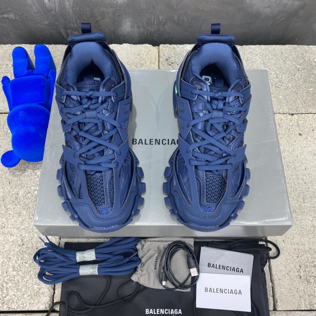 Balenciaga Track LED Trainer Sneakers Navy