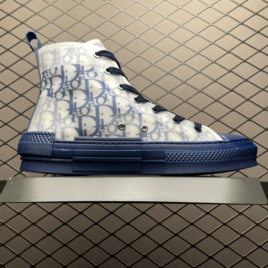 Dior B23 Oblique High-Top Sneakers Blue