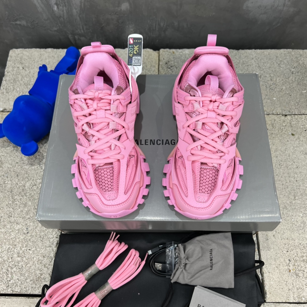 Balenciaga Track LED Trainers Pink