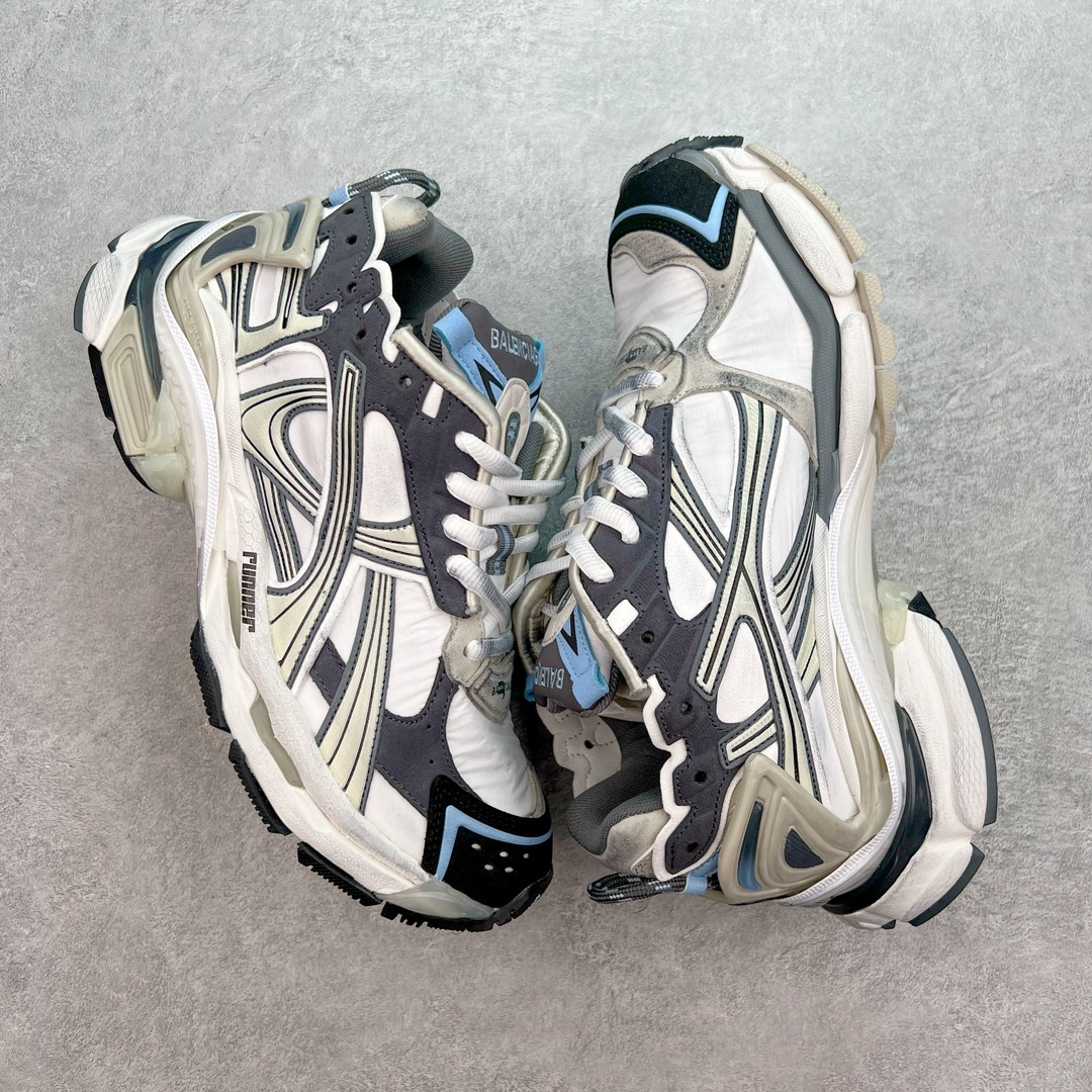 Balenciaga Runner Sneakers Retro Trail White/Blue