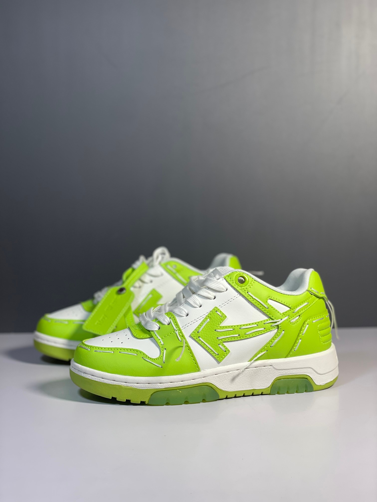 Off-White Out Of Office Low Sneakers Green/White