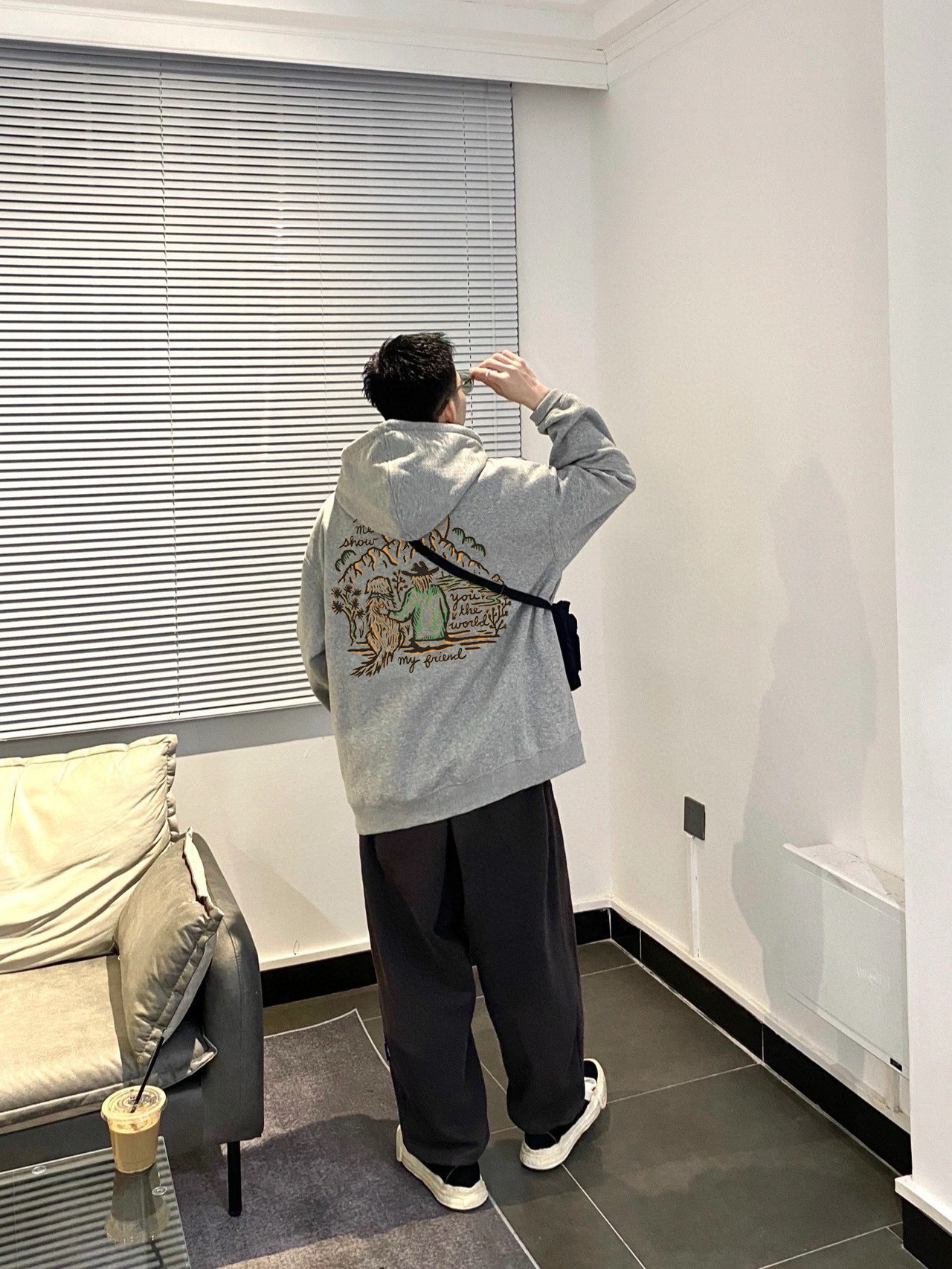 The North Face Animal Graphic Hoodie Gray