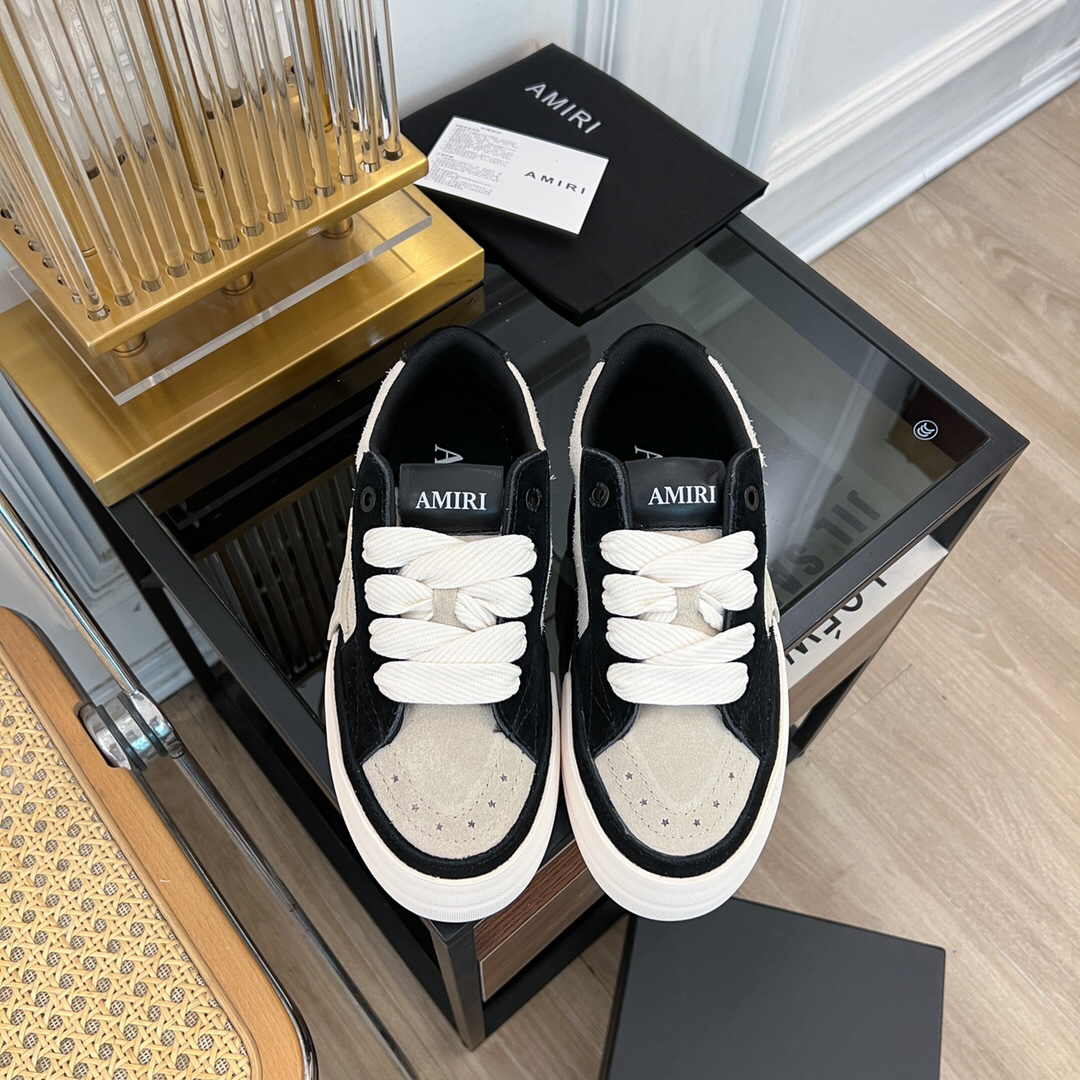Amiri Star Panel Low-Top Sneakers Black/White