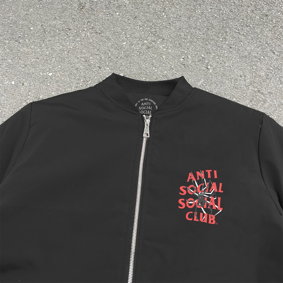 Anti Social Social Club Spider Bomber Jacket Black
