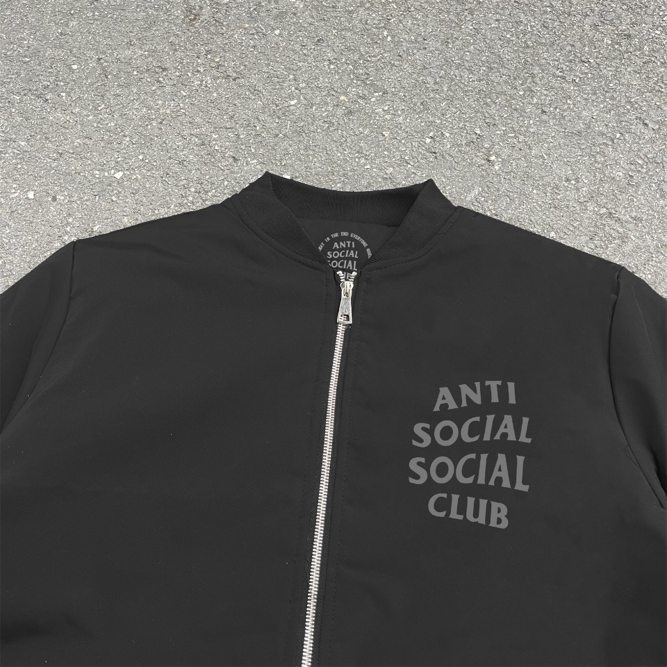 ASSC 3M Reflective Bomber Jacket Black