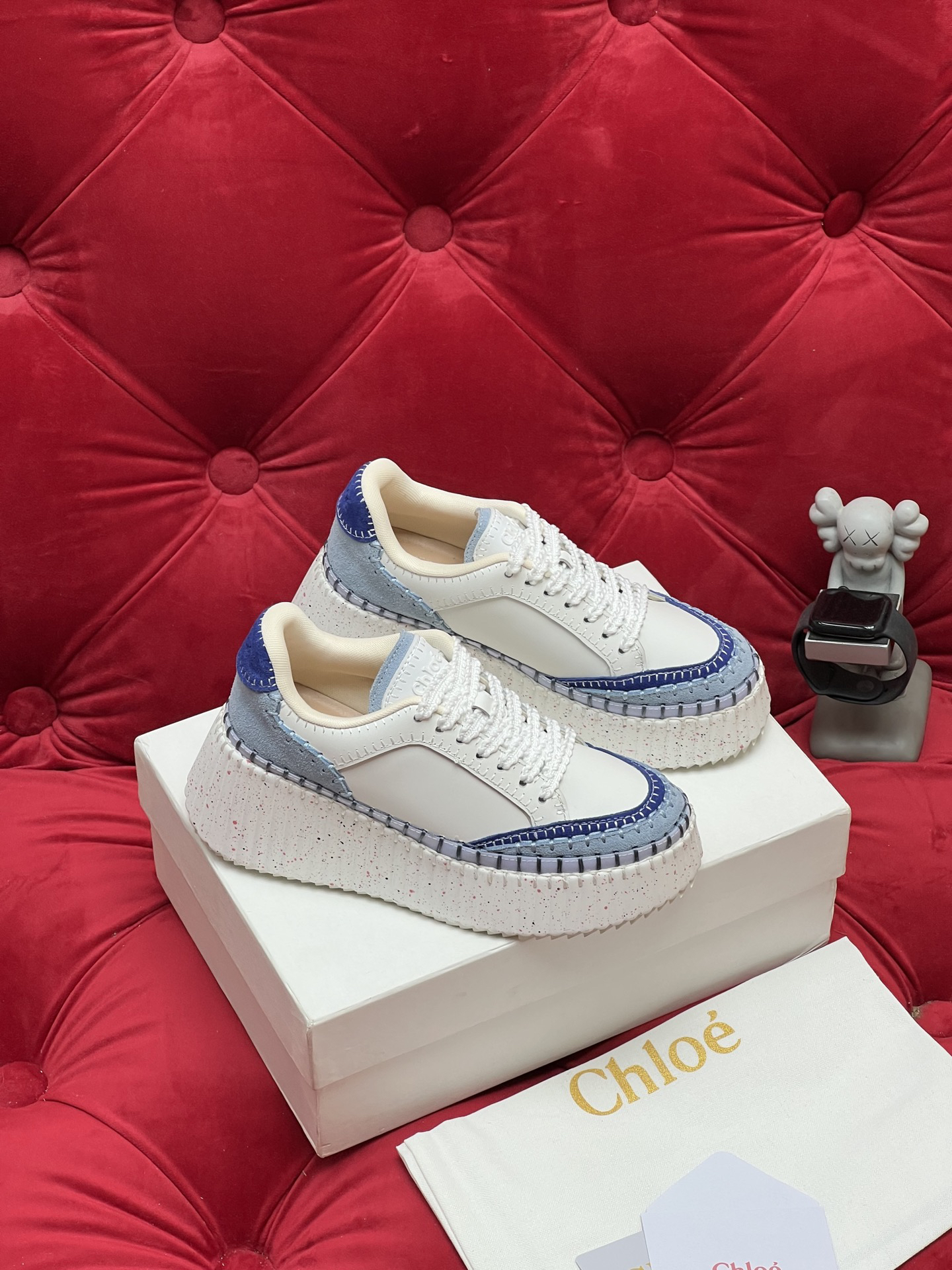Chloe Platform Casual Sneakers Blue