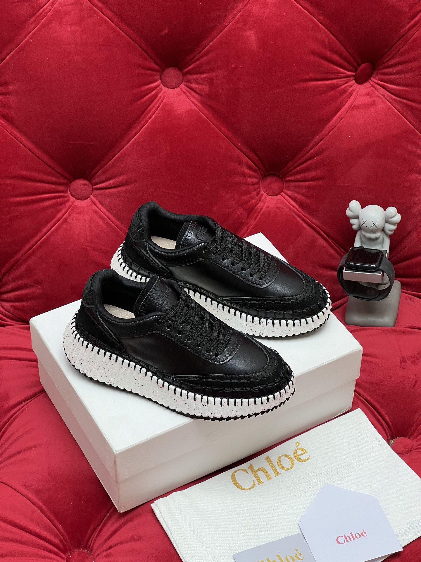 Chloe Platform Casual Sneakers Black