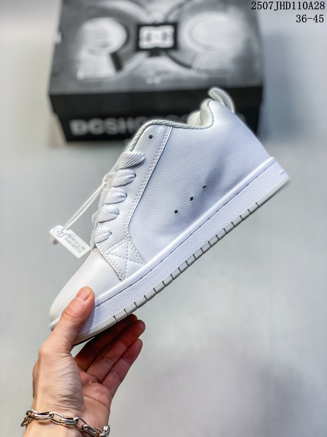 DC Shoes Leather Low-Top Sneaker White