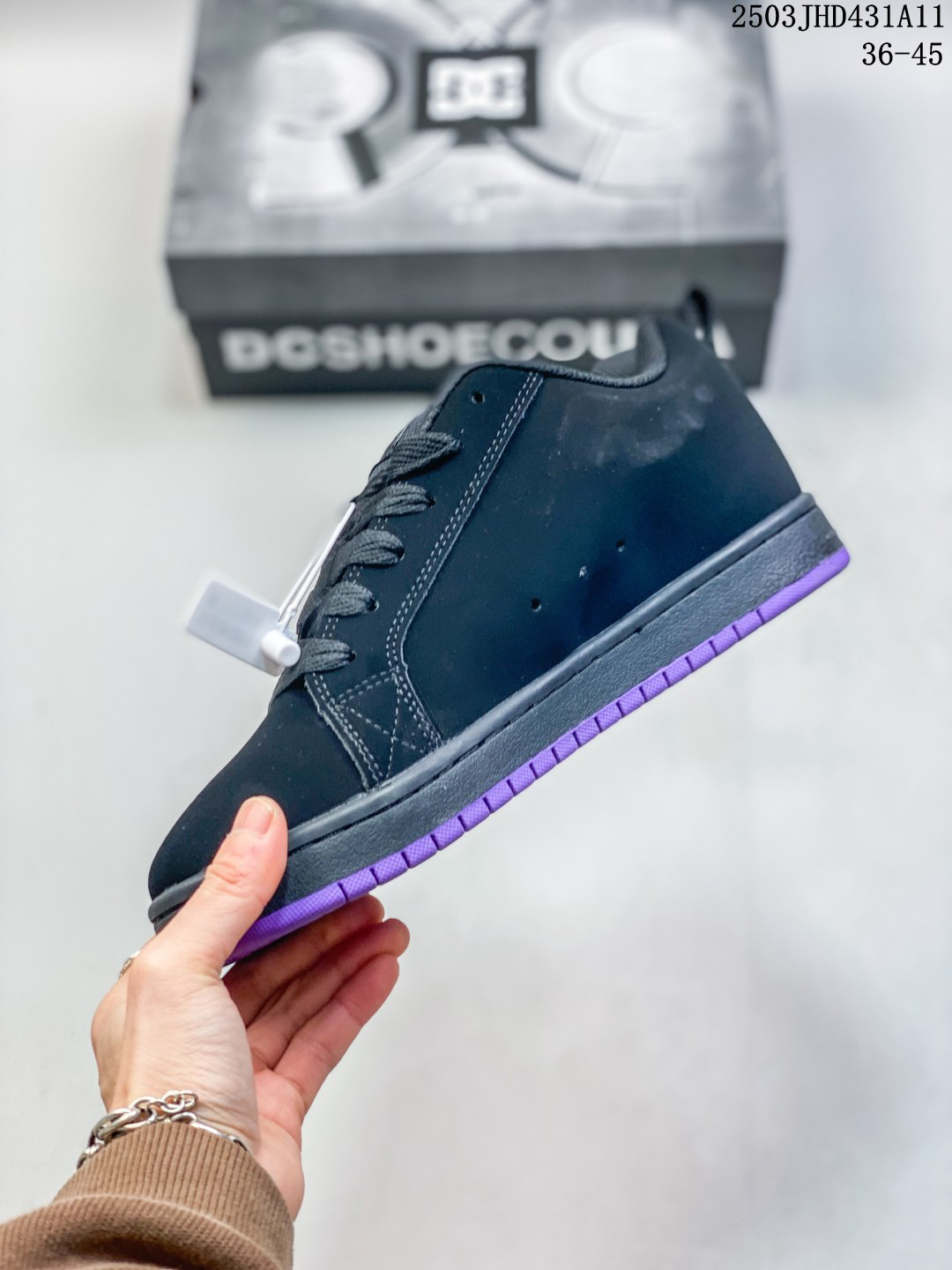 DC Shoes Low-Top Skate Sneakers Black/Purple