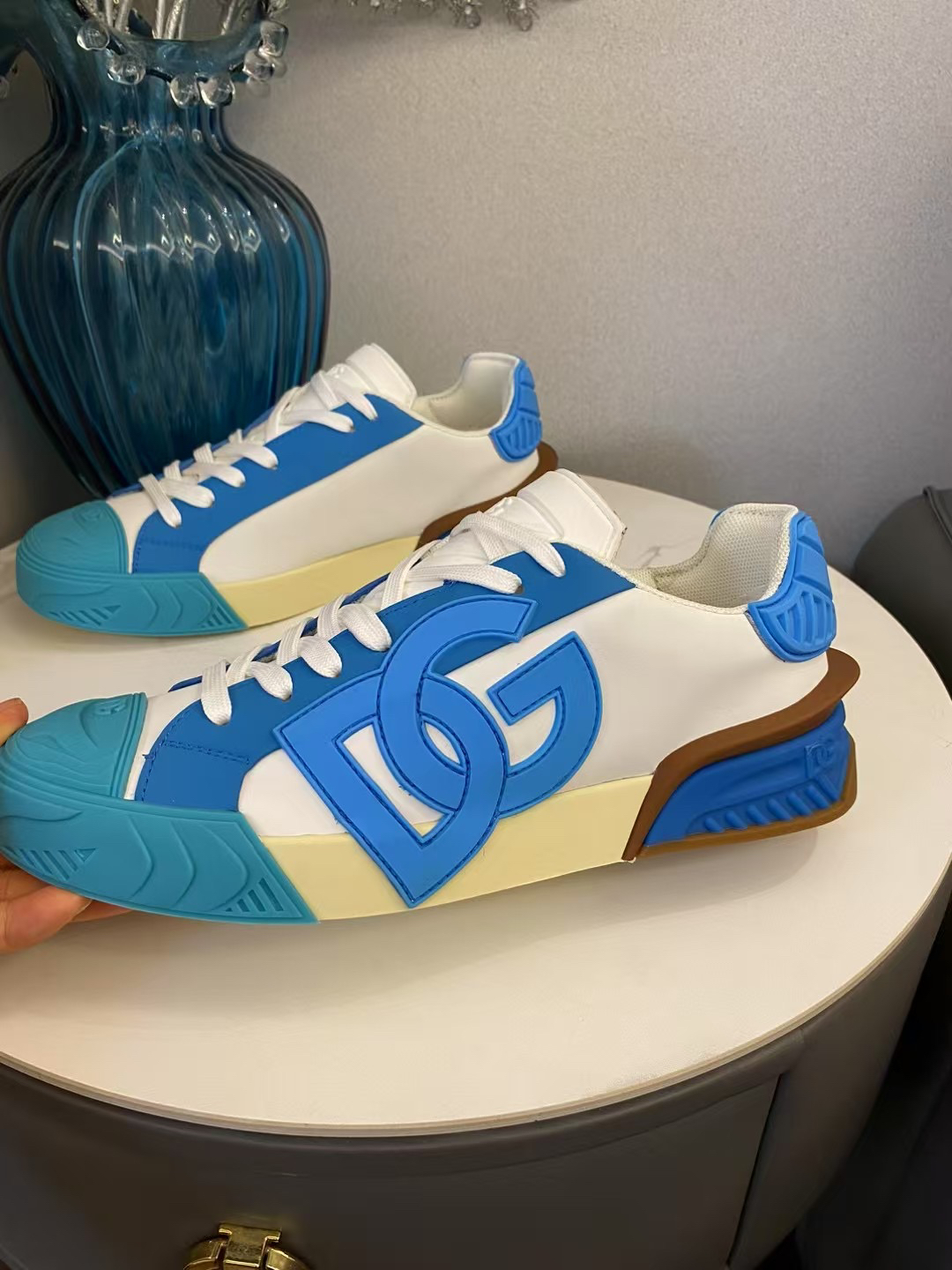 Dolce & Gabbana DG Low-Top Sneakers Blue/White