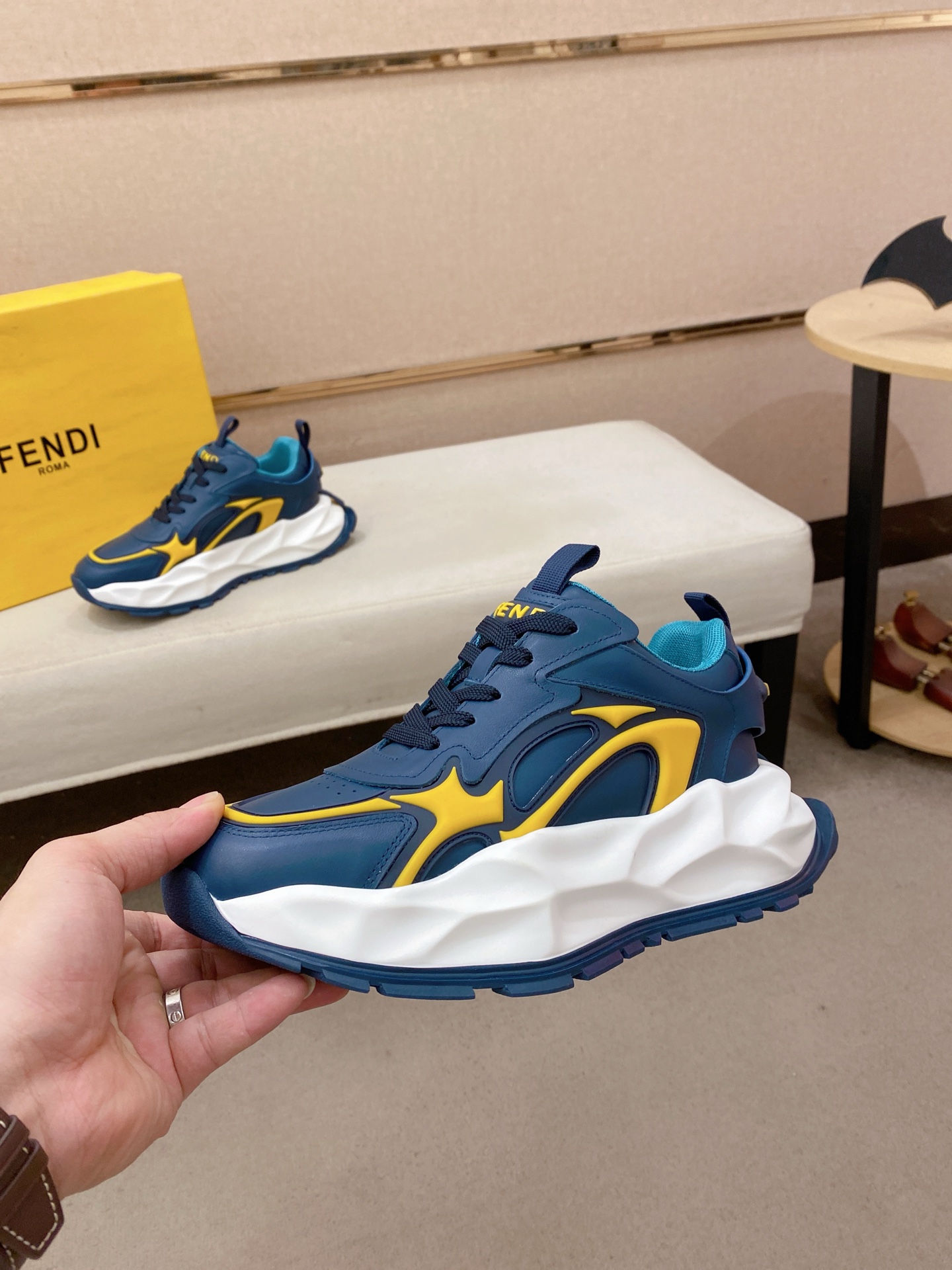 Fendi Flow Chunky Sneakers Blue