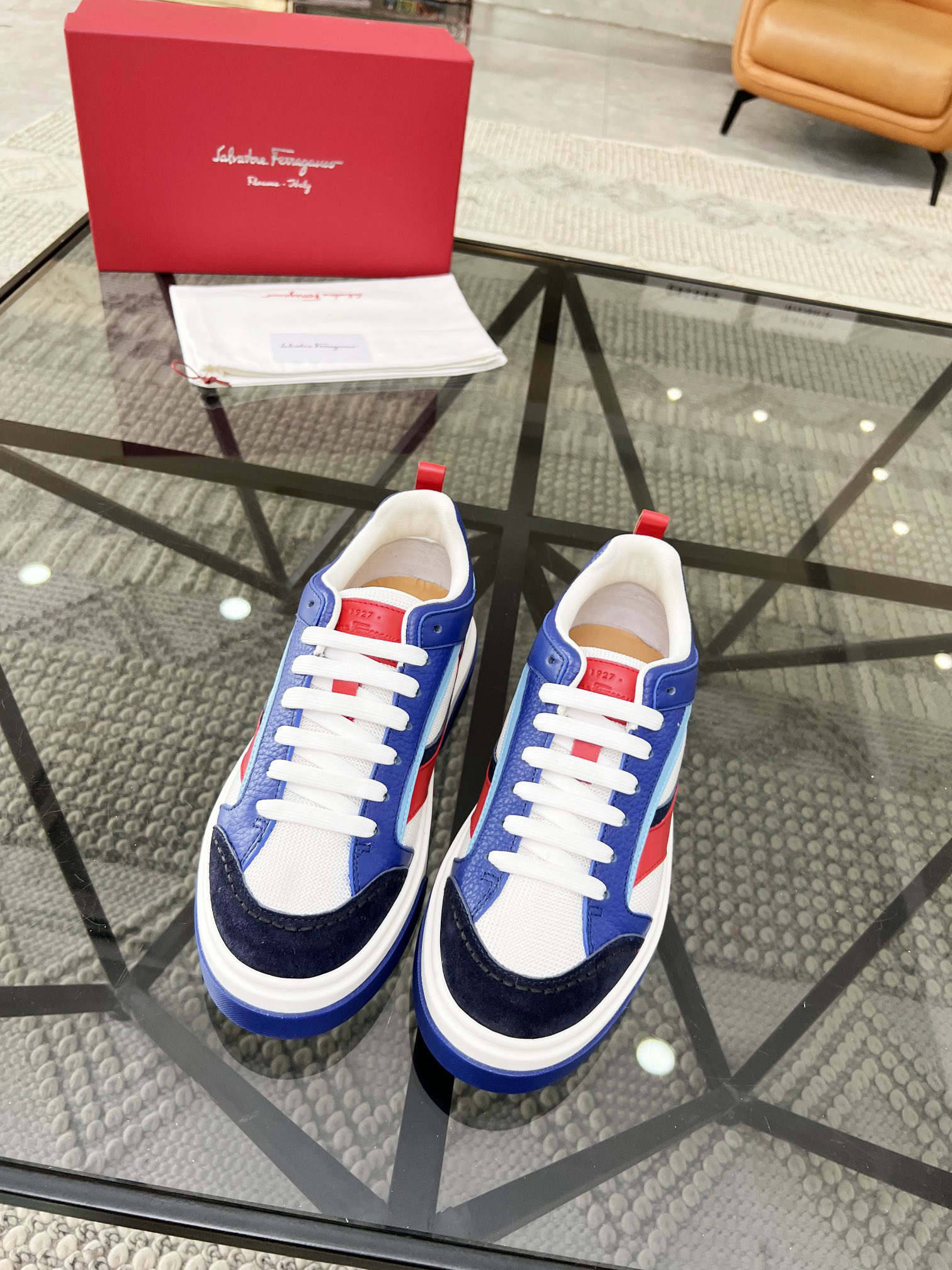 Salvatore Ferragamo Low-Top Sneakers Multi-Color