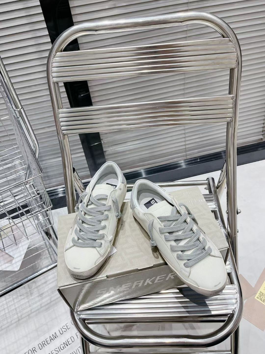 Golden Goose Superstar Sabot Sneakers Silver