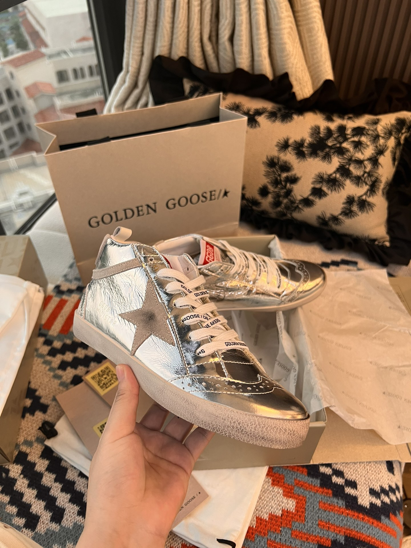 Golden Goose Superstar High-Top Silver