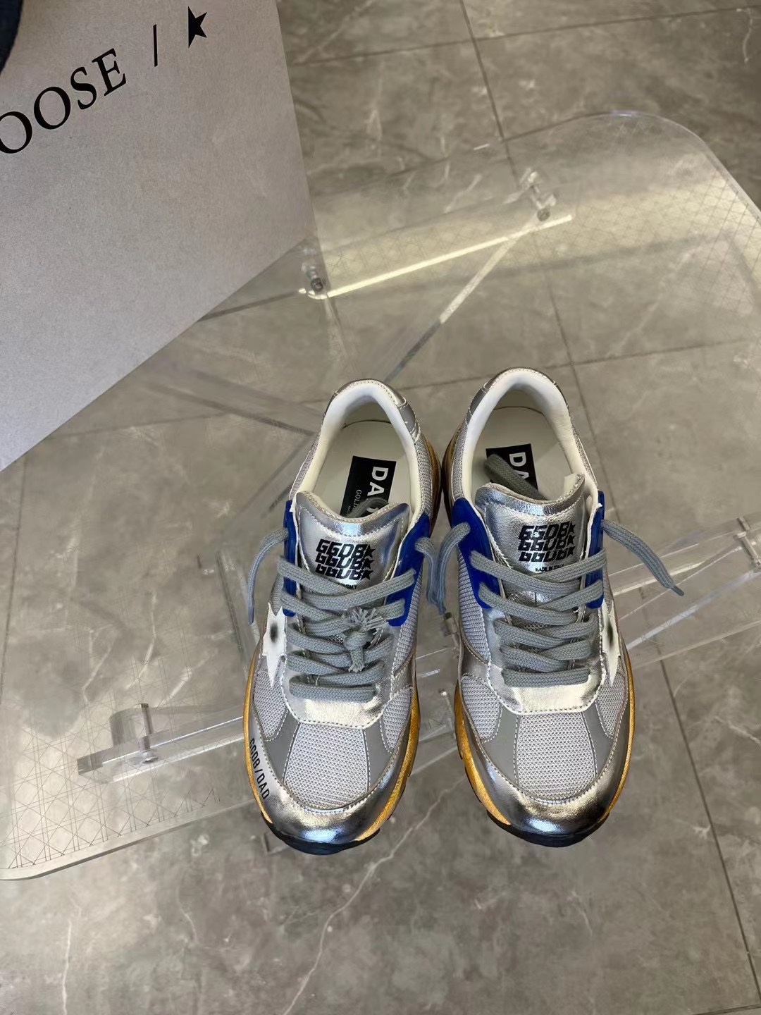 Golden Goose Ball Star Sneaker Silver/Blue