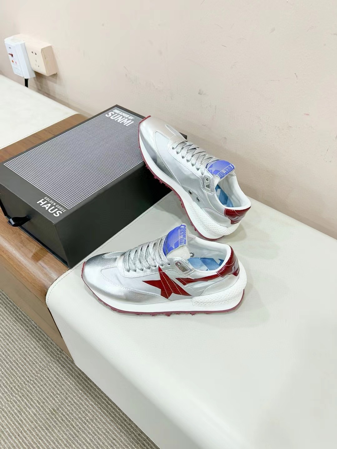 Golden Goose Marathon Sneakers Silver