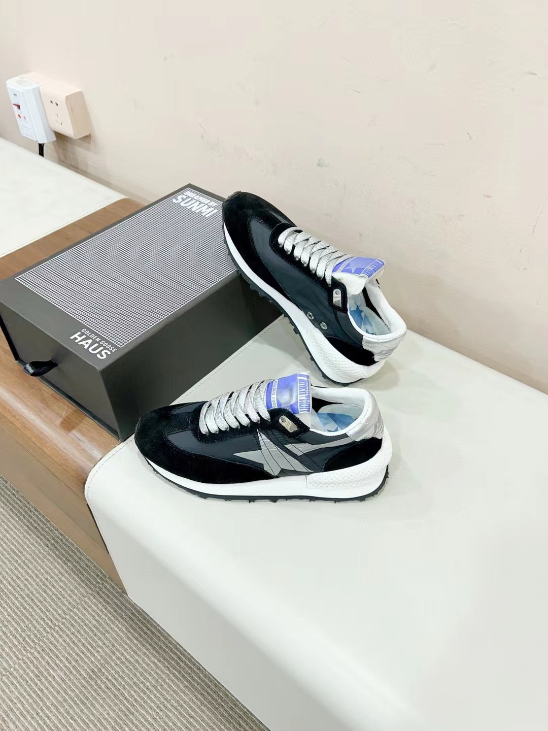 Golden Goose Marathon Running Sneakers Black/Silver