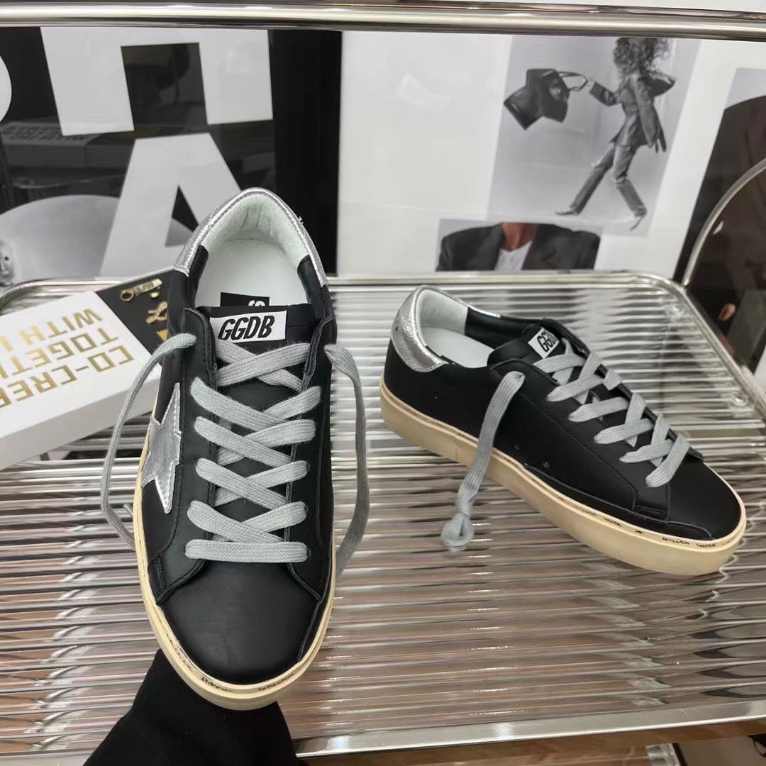 Golden Goose Hi Star Platform Sneakers Black/Silver