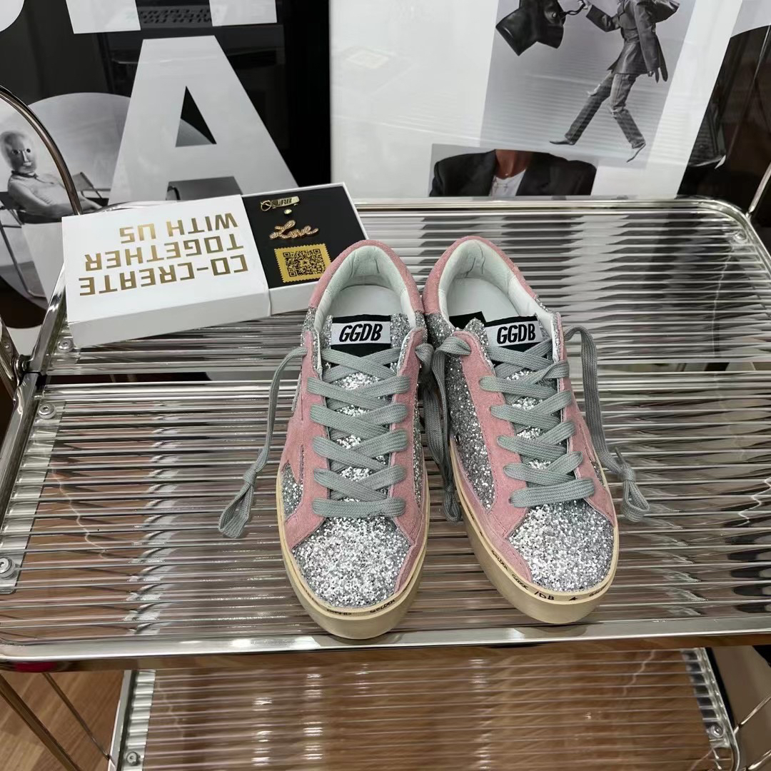 Golden Goose Hi Star Glitter Sneakers Pink