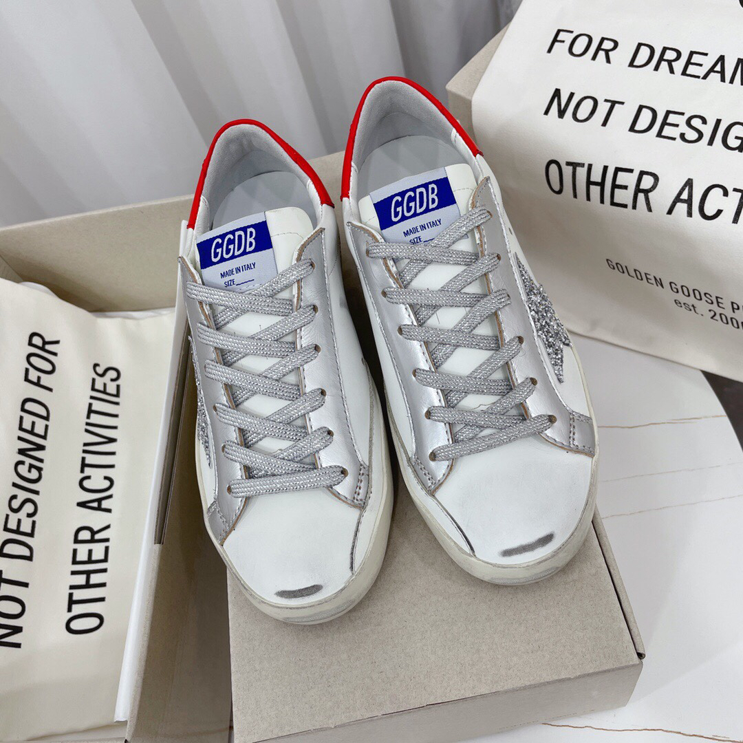 Golden Goose Superstar Glitter Star Sneaker Red/White