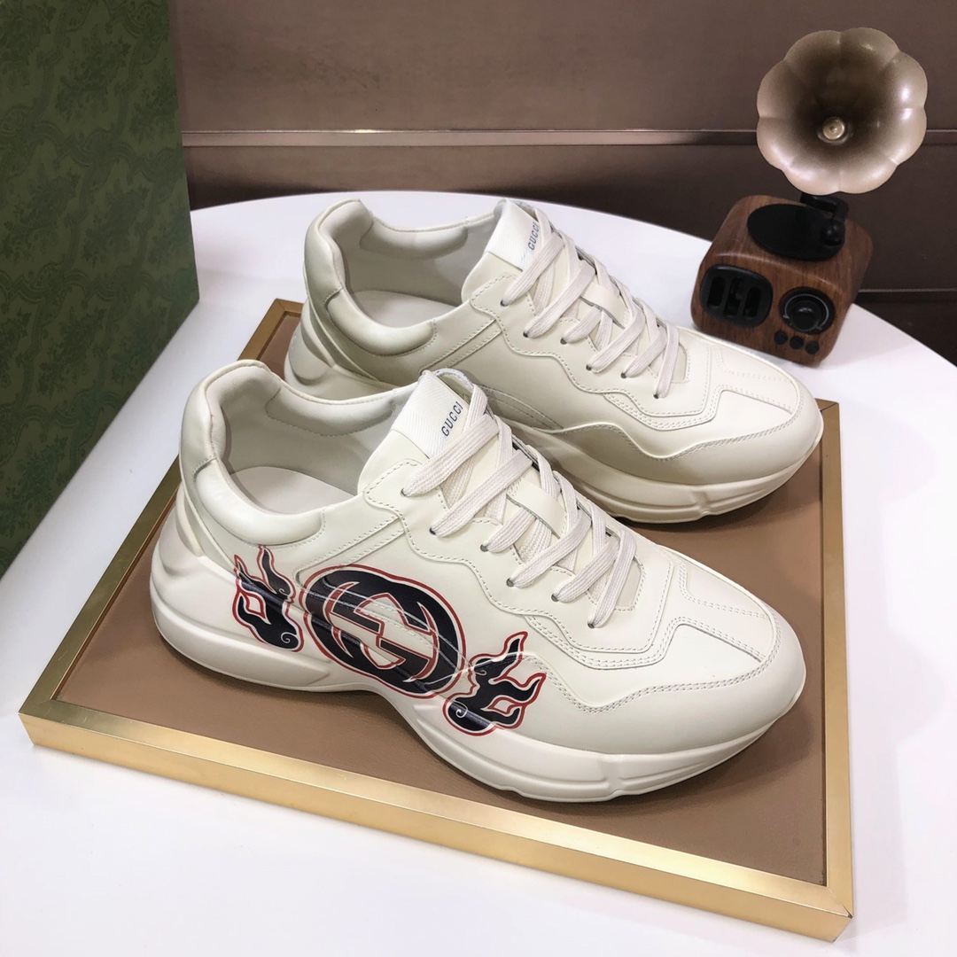 Gucci Rhyton Logo Dad Sneakers Off-White