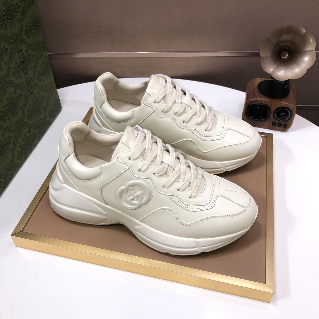 Gucci GG Logo Chunky Sneakers Beige