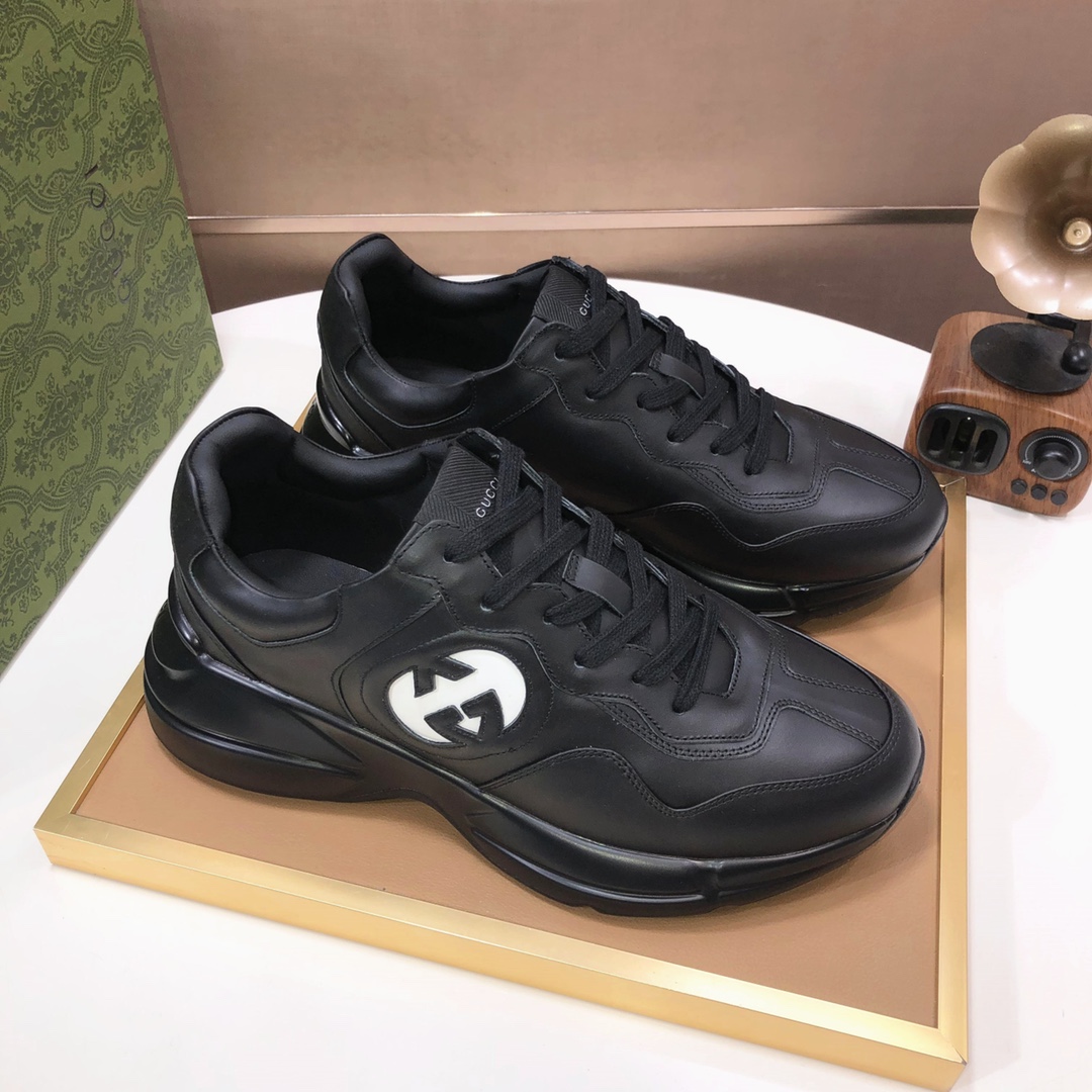 Gucci GG Leather Chunky Sneaker Black