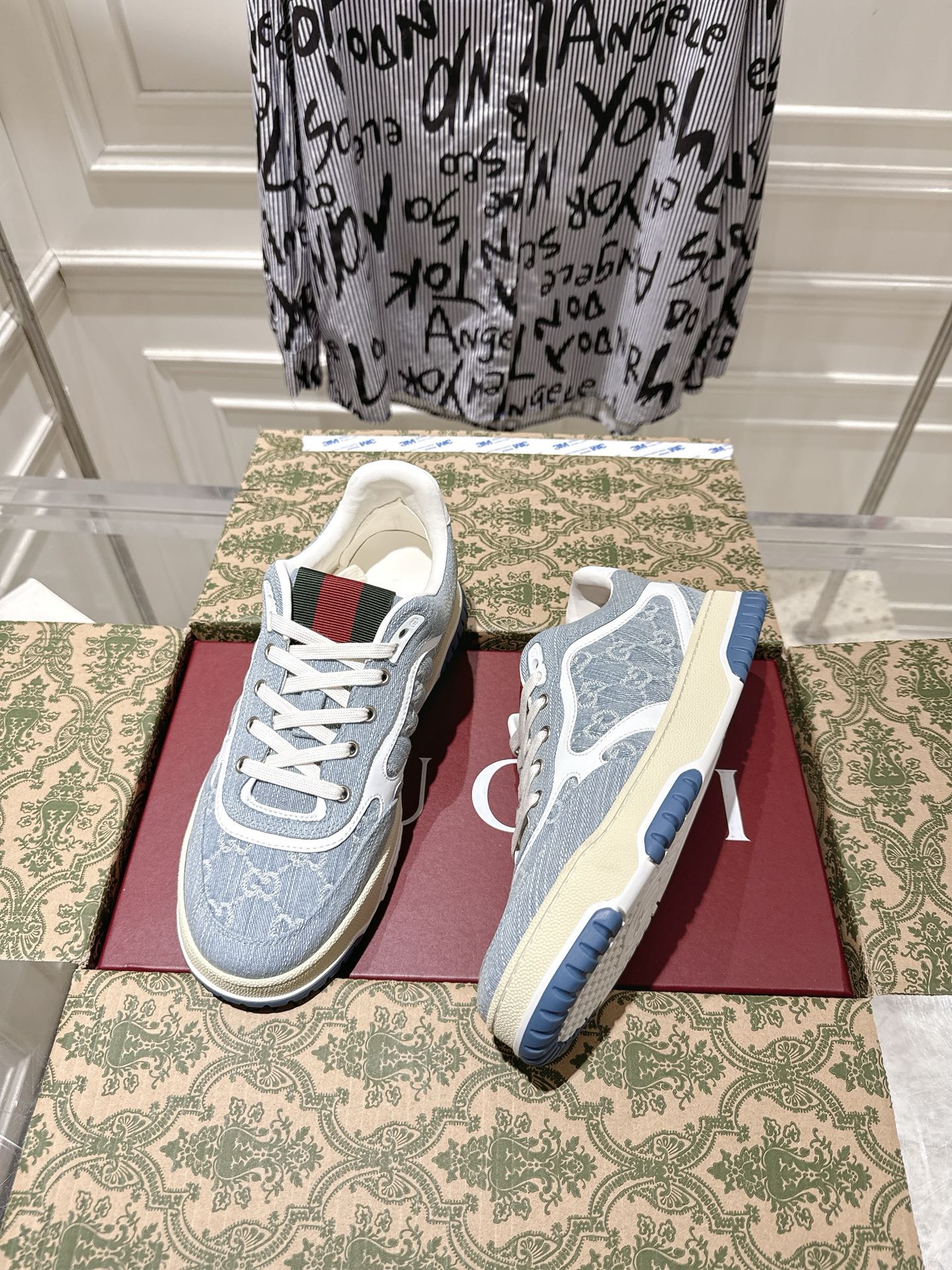 Gucci Vintage Denim GG Sneakers Blue