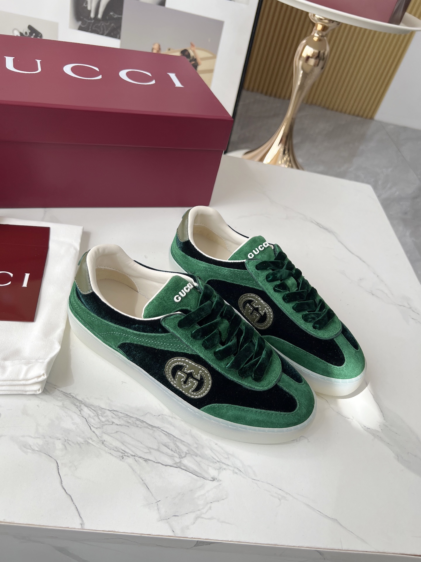 Gucci GG Trainer Sneakers Green
