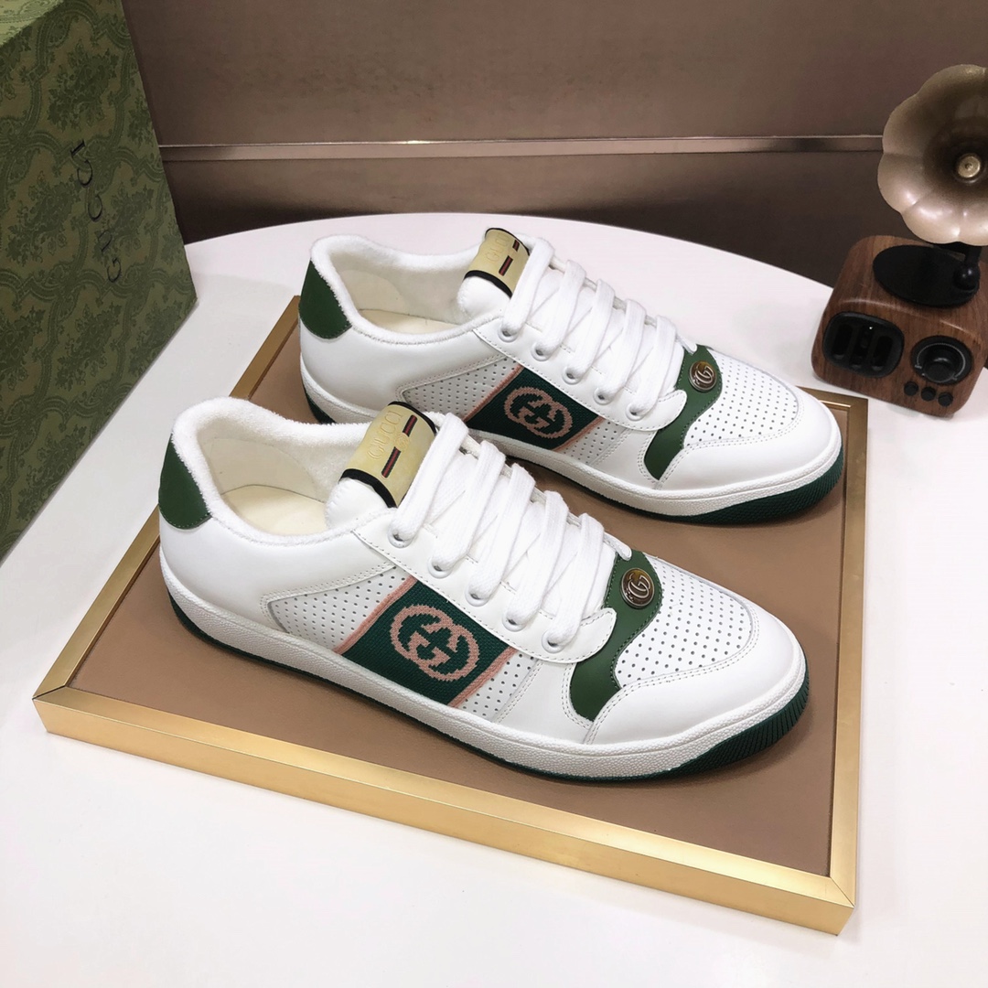 Gucci GG Low-Top Sneakers White Green