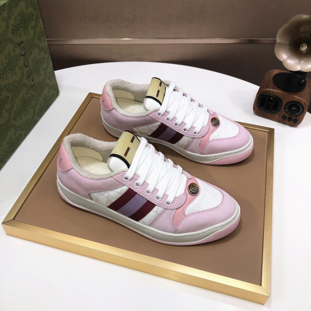 Gucci GG Web Low-Top Sneakers Pink