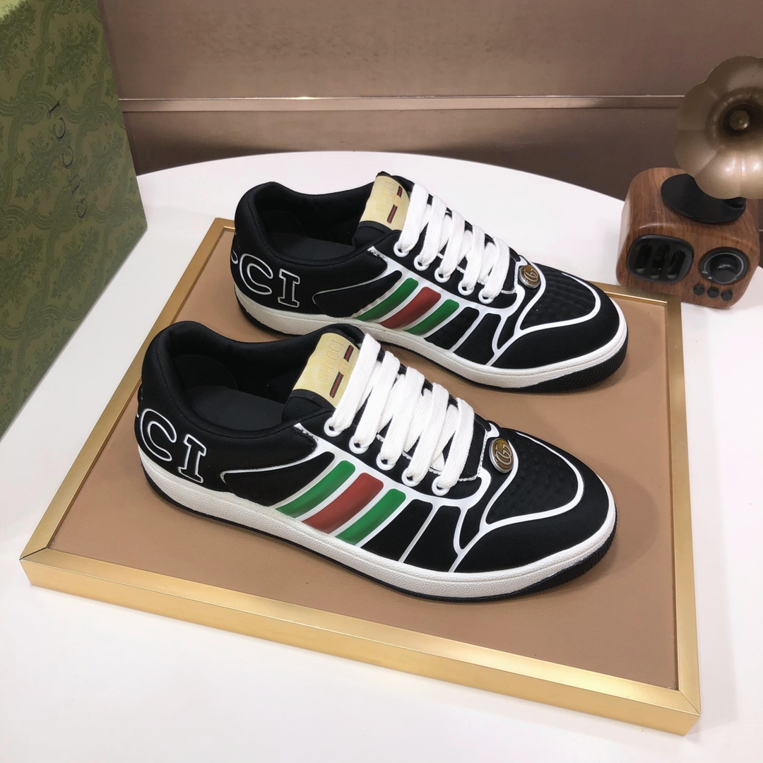 Gucci Web Stripe Low-Top Sneakers Black