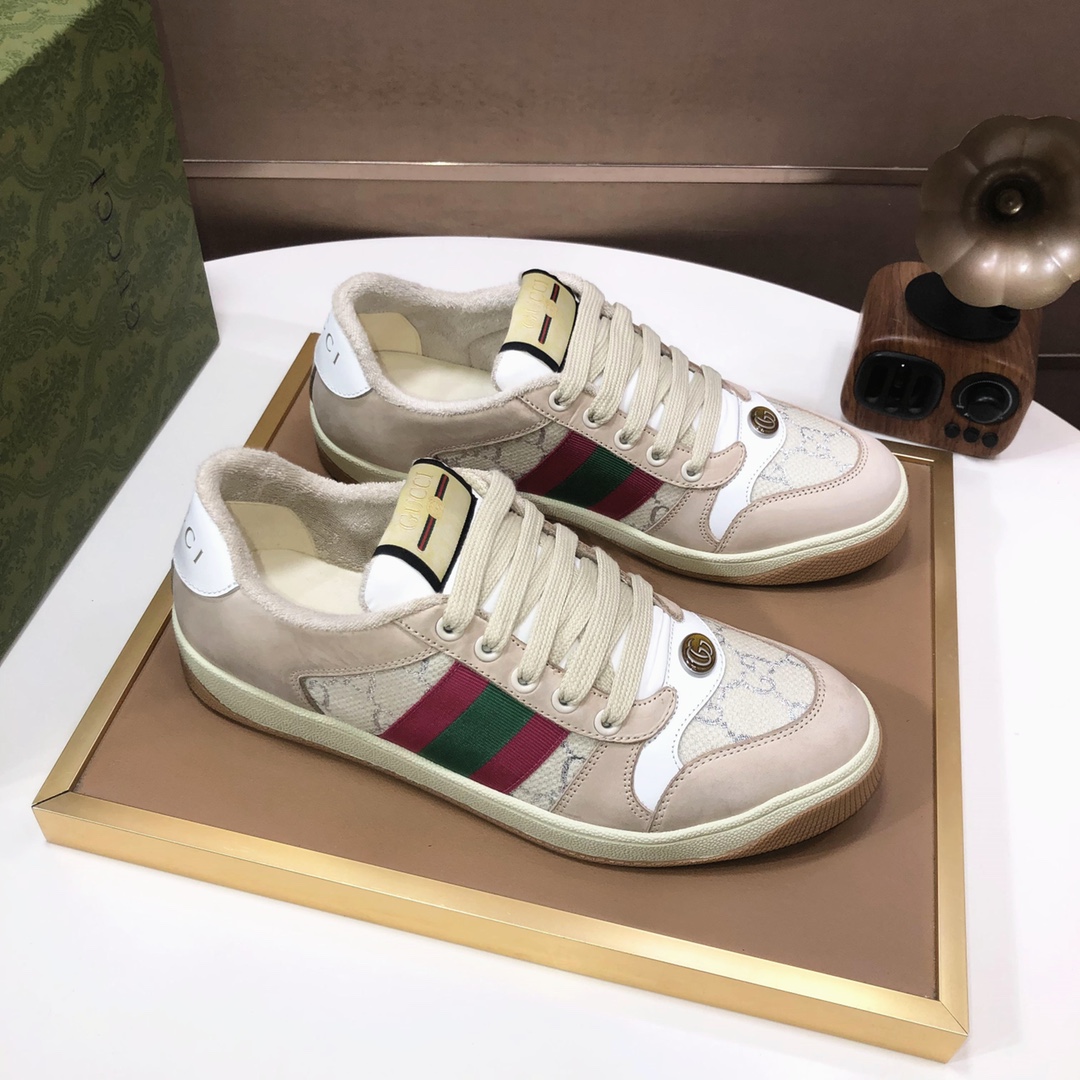 Gucci Web Stripe Sneaker Beige