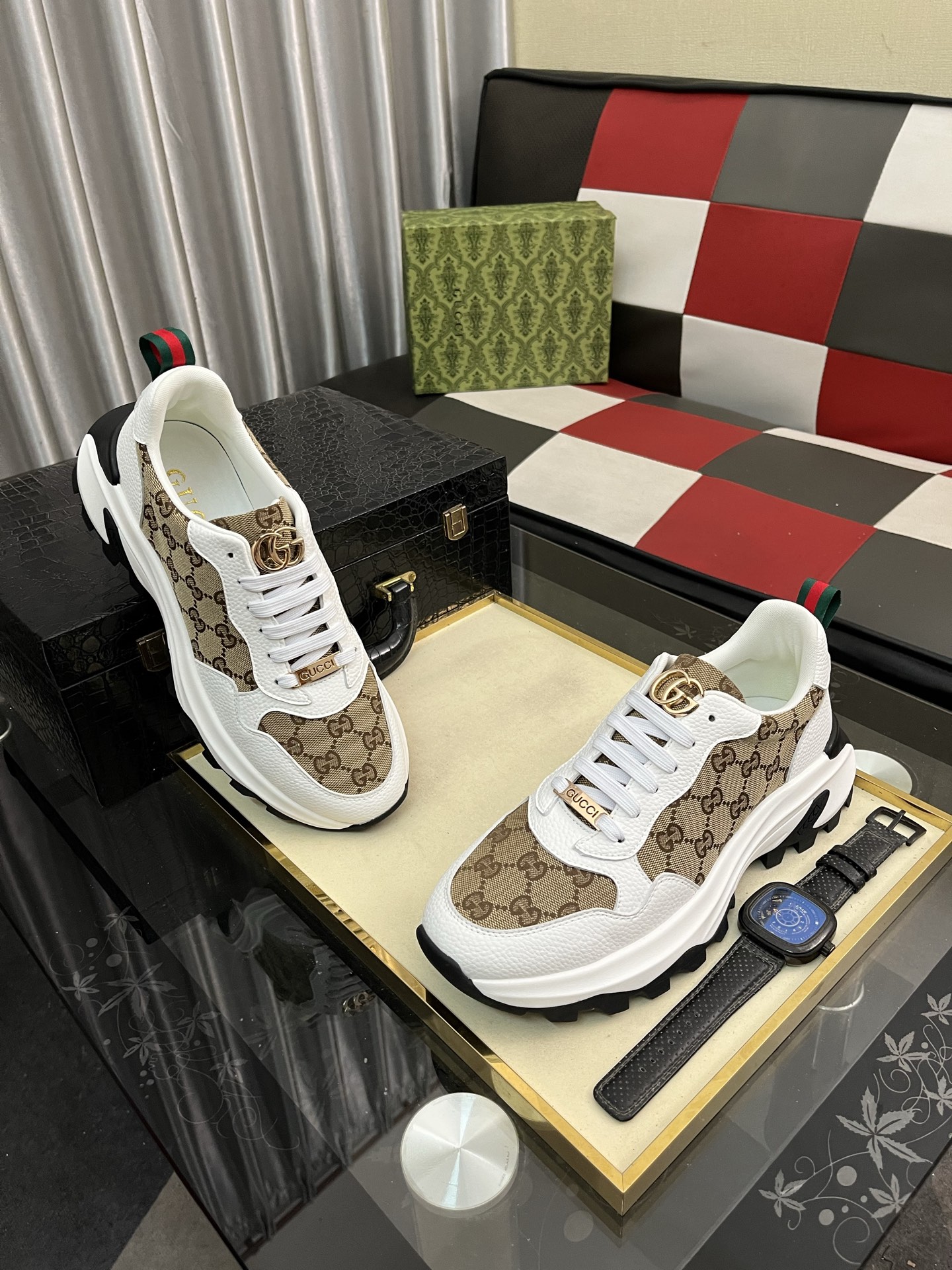 Gucci GG Canvas Chunky Sneakers White