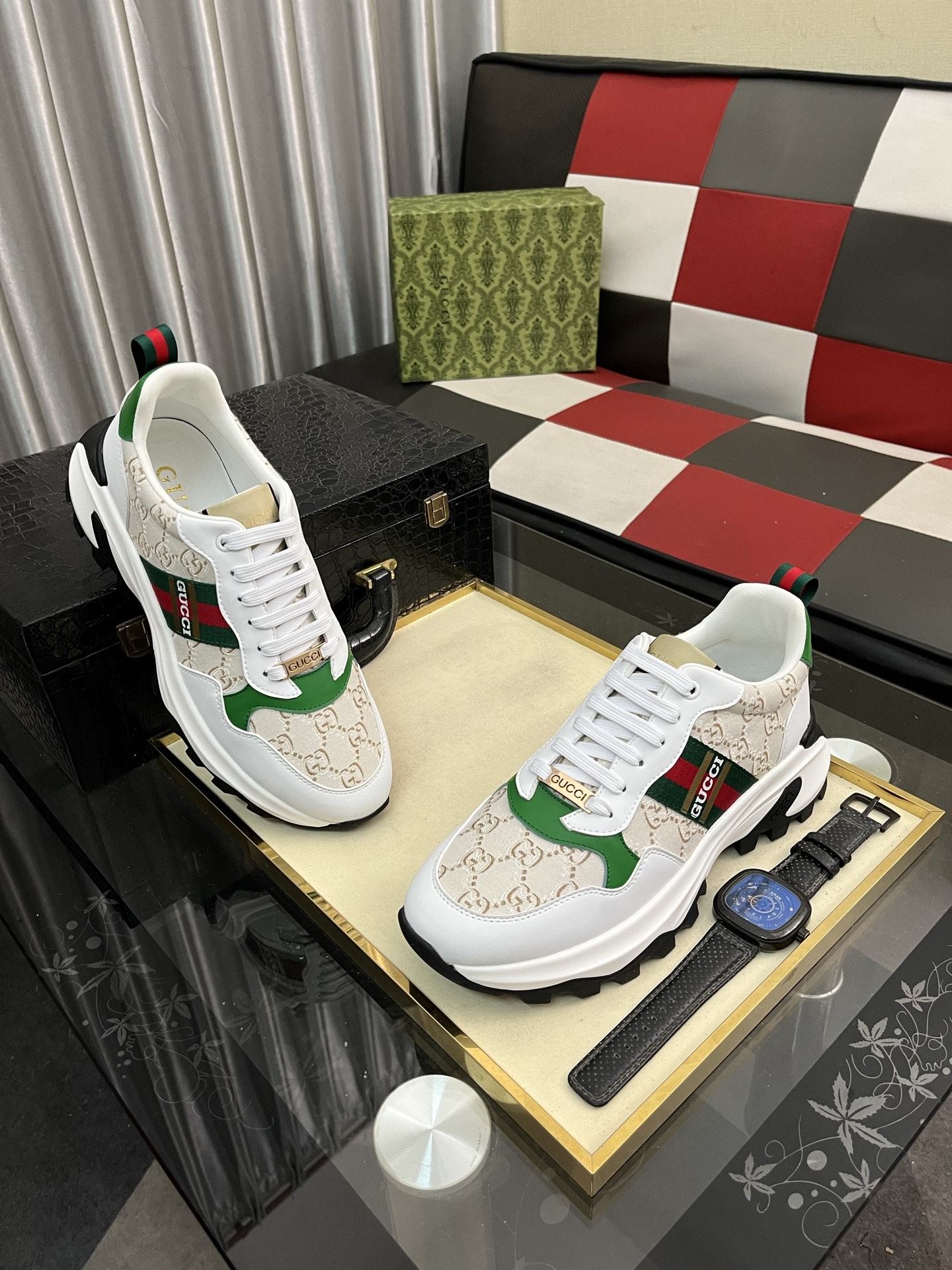 Gucci GG Web Chunky Sneakers Multicolor